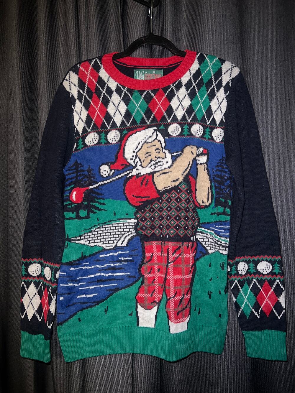 Ugly Christmas Sweater Xmas Size Medium Golf